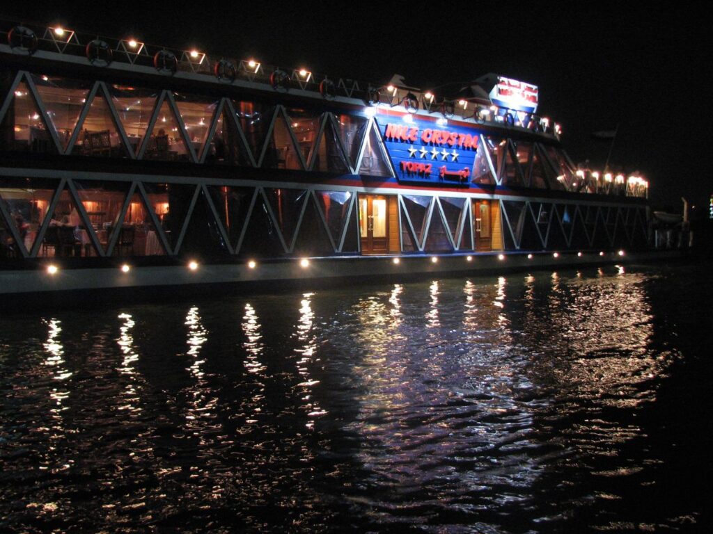 Nile dinner cruise with entertainment in Cairo on Day 1