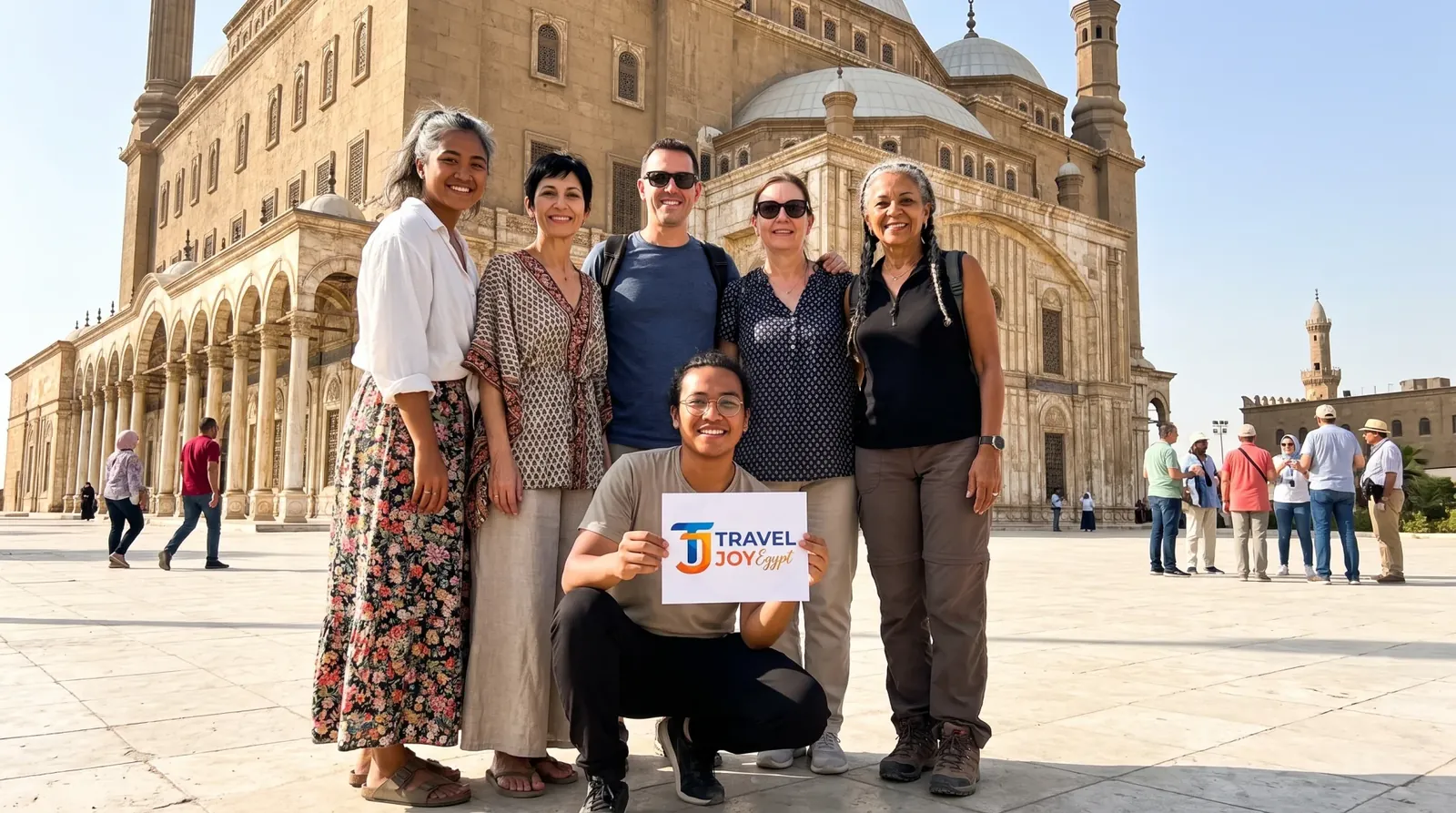 Reisende bei Citadel of Saladin and Muhammad Ali Mosque, Cairo – 10-tägige klassische Ägypten-Tour mit Expertenführer