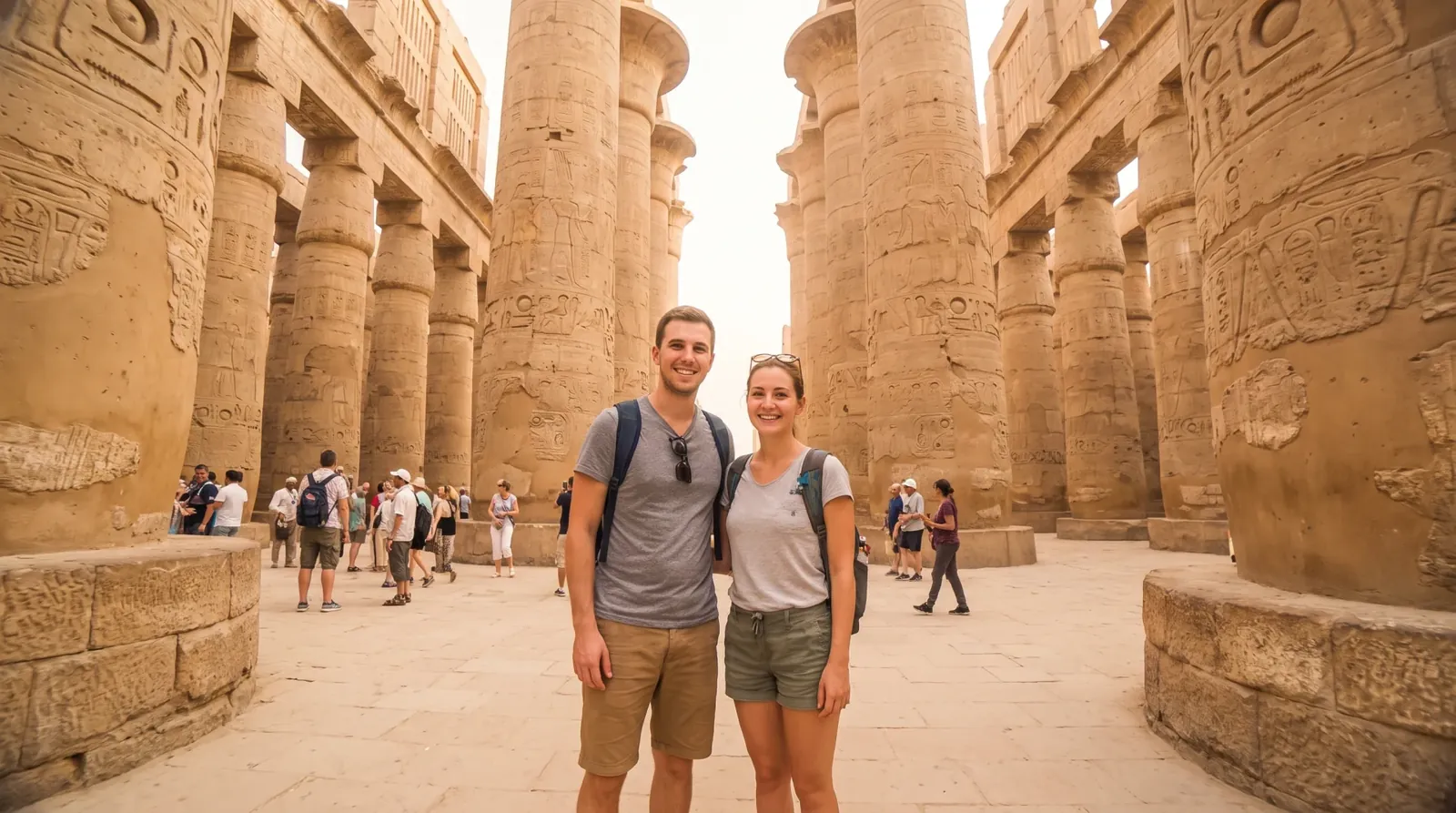 Cestovatelé u Karnak Temple, Luxor – 11denní dobrodružství s pyramidami a plavbou po Nilu