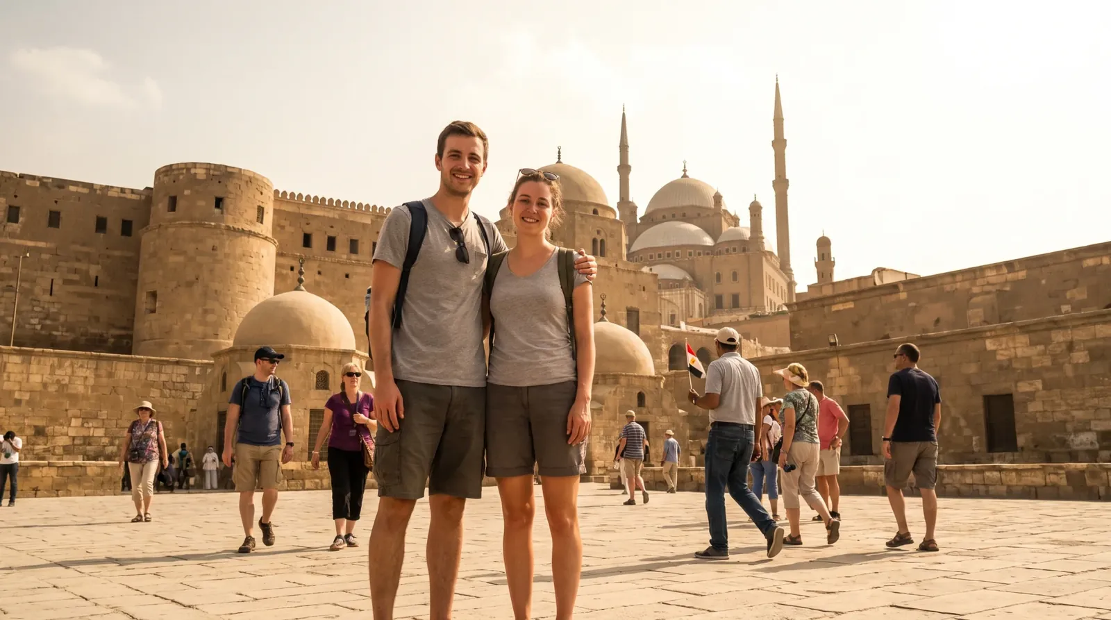 Reisende bei Citadel of Saladin and Muhammad Ali Mosque, Cairo – Ägyptens Pyramiden, Alexandria & Rotes Meer Tour