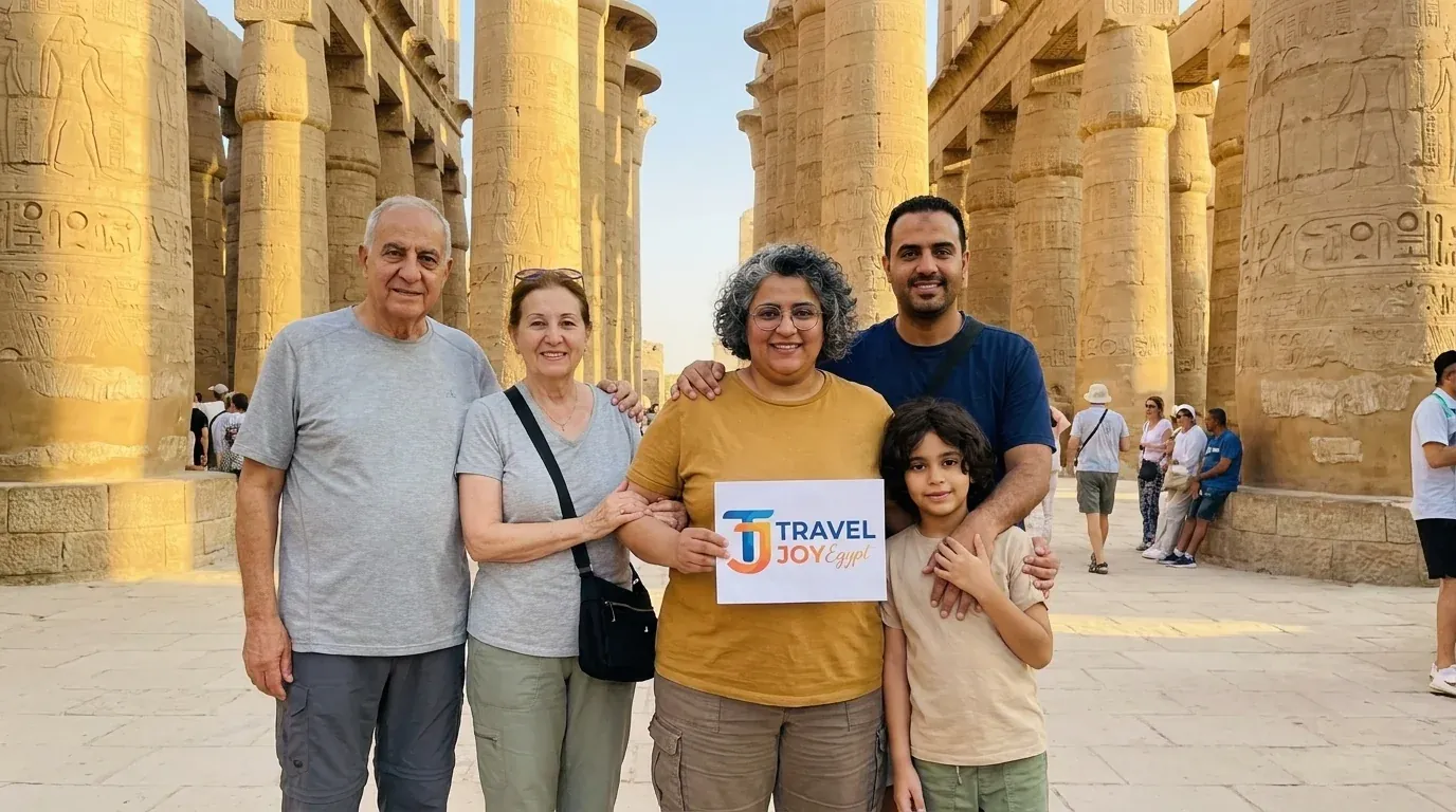 Viajeros en Karnak Temple, Luxor – Viaje de 14 días a lo mejor de Egipto