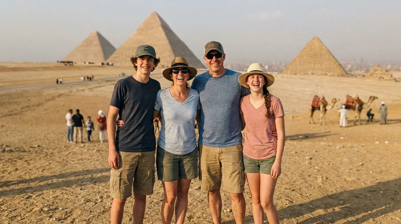 Cestovatelé u Pyramids of Giza, Cairo – 15 Days Egypt & Jordan Tours, Káhira, plavba po Nilu, Dahab