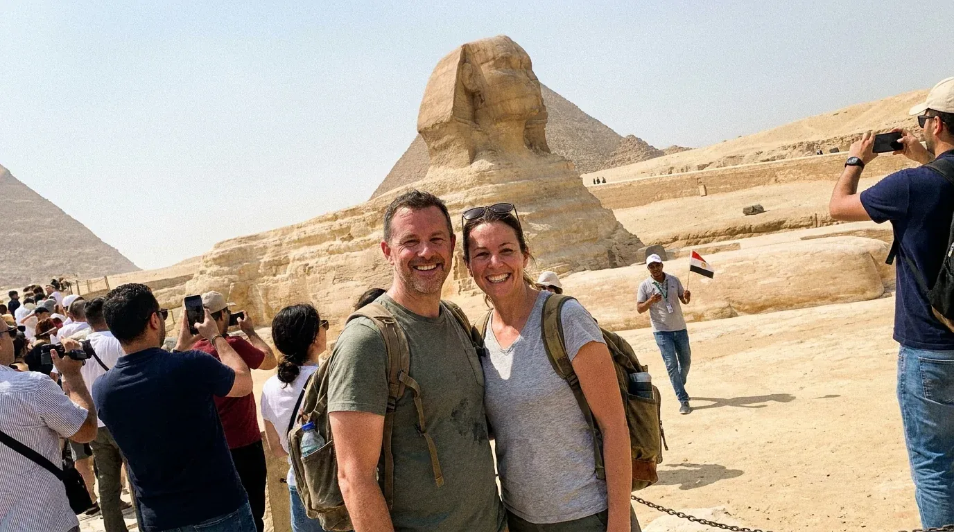 Viajeros en Great Sphinx of Giza – Aventura Ultimate Egipto y Desierto de Siwa de 15 Días