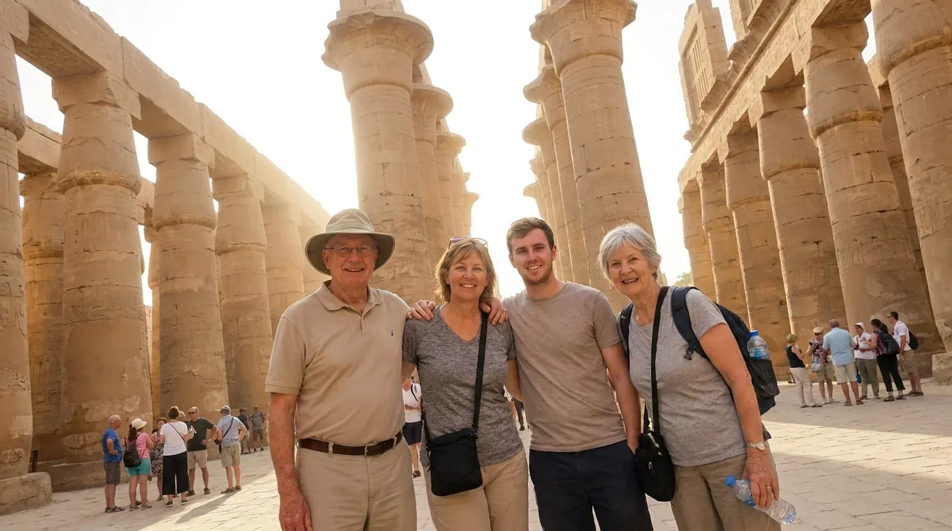 Reisende bei Karnak Temple, Luxor – UNESCO Ägypten Tour: 16-tägige ultimative Erkundung