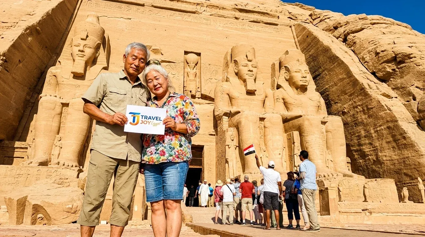 Reisende bei Abu Simbel Temples, Aswan – 17-tägige Ägypten- und Türkei-Großtour