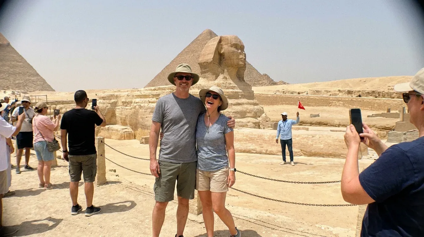 Viajantes em Great Sphinx of Giza – Egito, Jordânia e Turquia: Tour Grand de 17 Dias