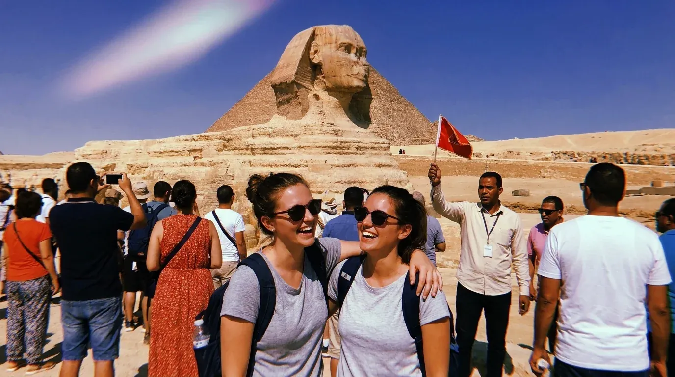 Reisende bei Great Sphinx of Giza – Ägypten & Jordanien Grand Tour: 18 Tage Abenteuer
