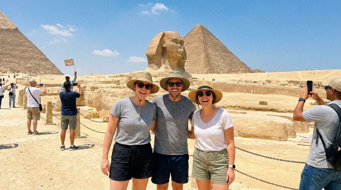 Viajeros en Great Sphinx of Giza – Tour de 2 días a El Cairo desde el puerto de Alejandría Regreso a Port Said