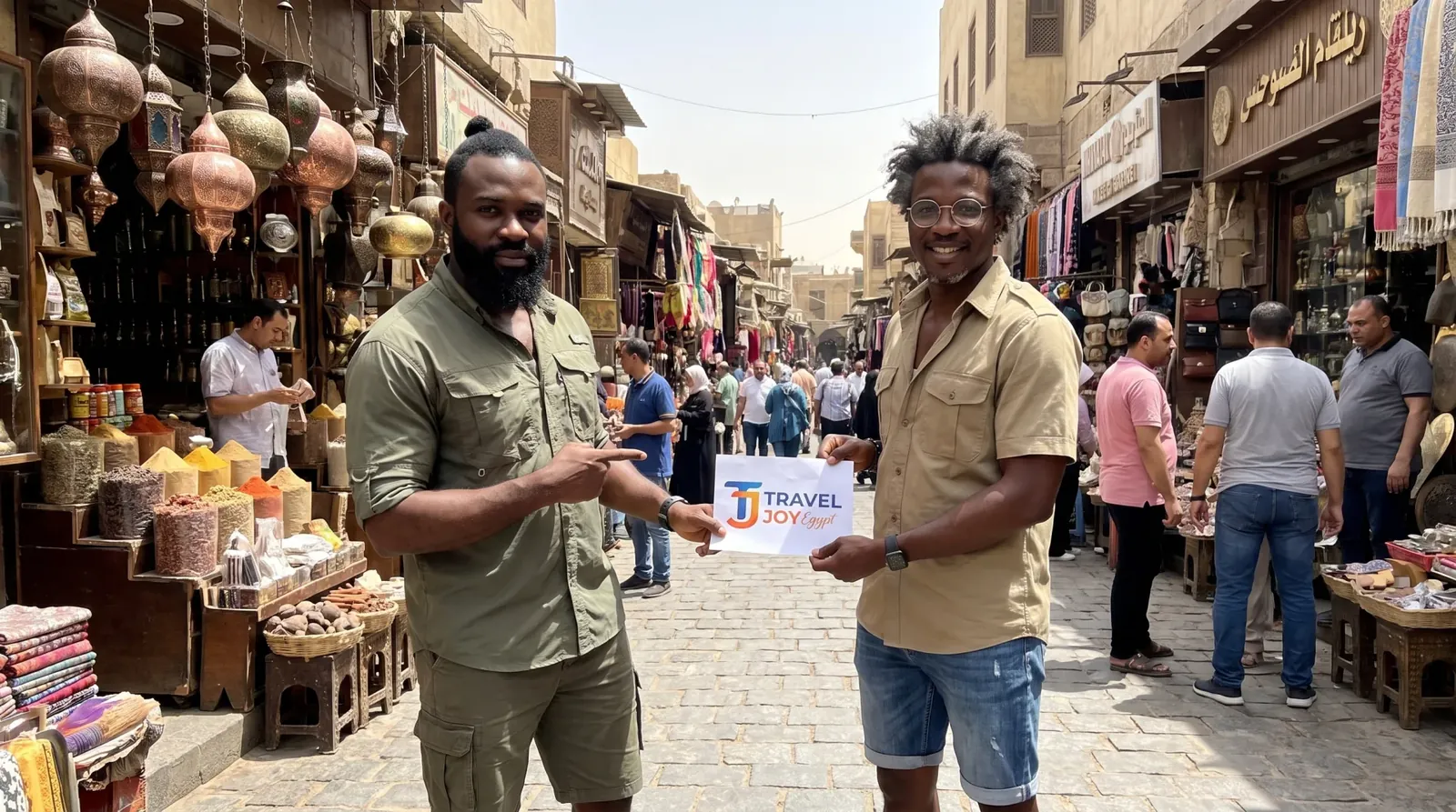 Viajantes em Khan el-Khalili bazaar, Cairo – Tour de Destaques de 2 Dias no Cairo e Giza