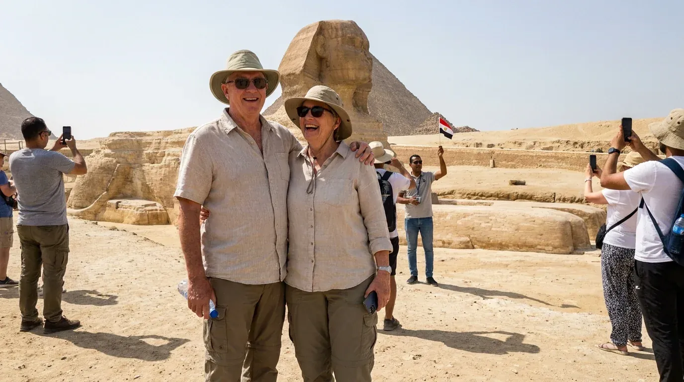 Viajeros en Great Sphinx of Giza – 21 Días de Inmersión Cultural en Egipto y Maravillas