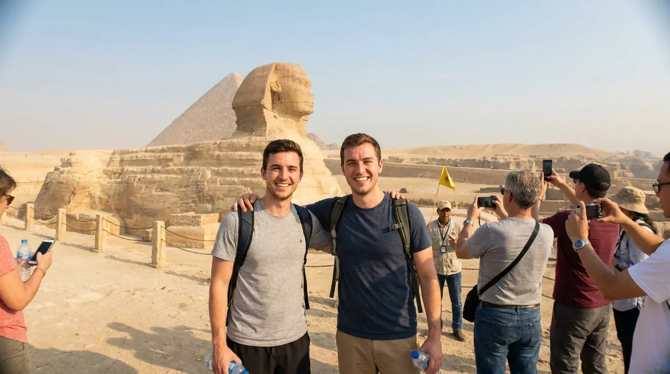 Viajantes em Great Sphinx of Giza – Excursão de 3 dias pela cidade do Cairo