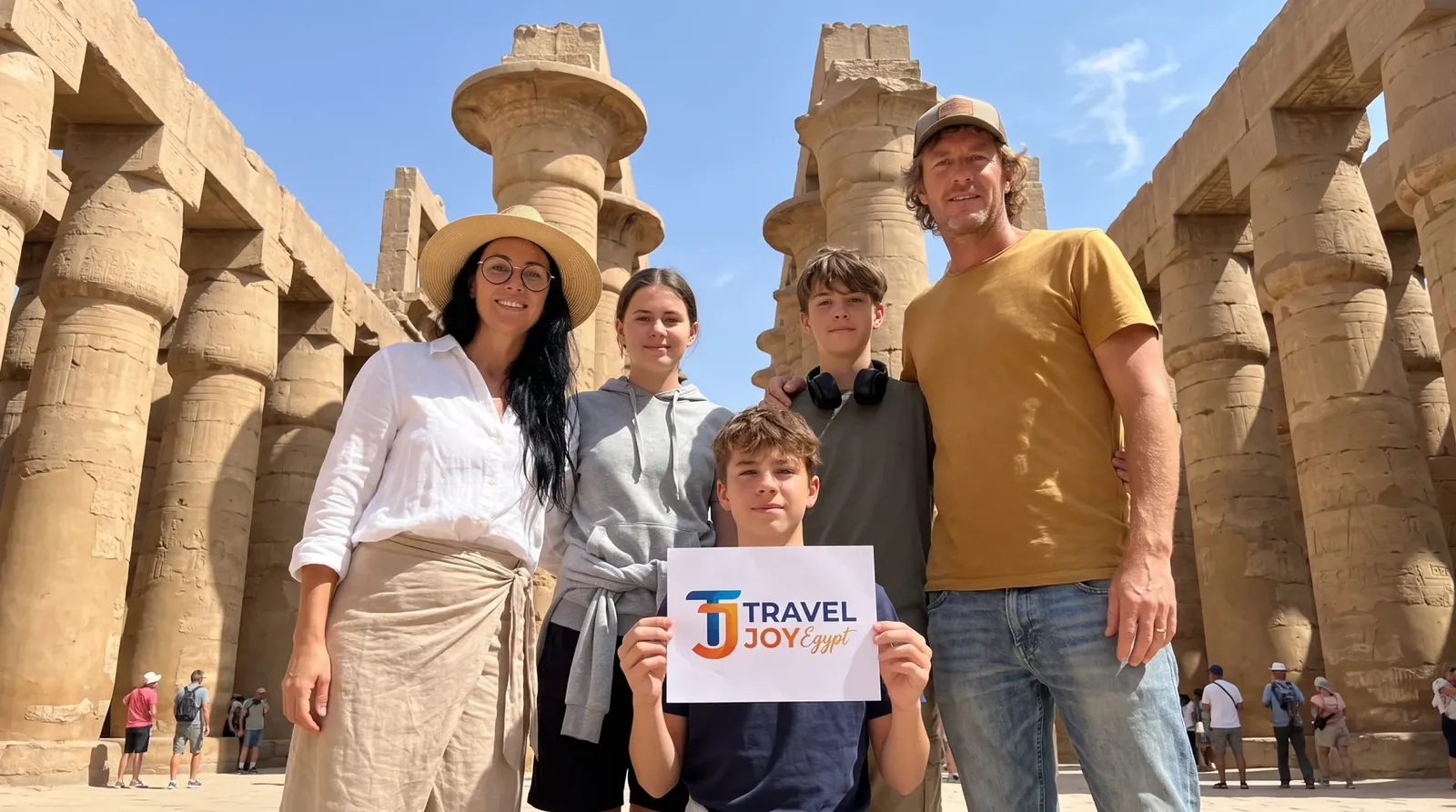 Viajantes em Karnak Temple, Luxor – Excursão de 6 dias no Cairo, Luxor e Hurghada