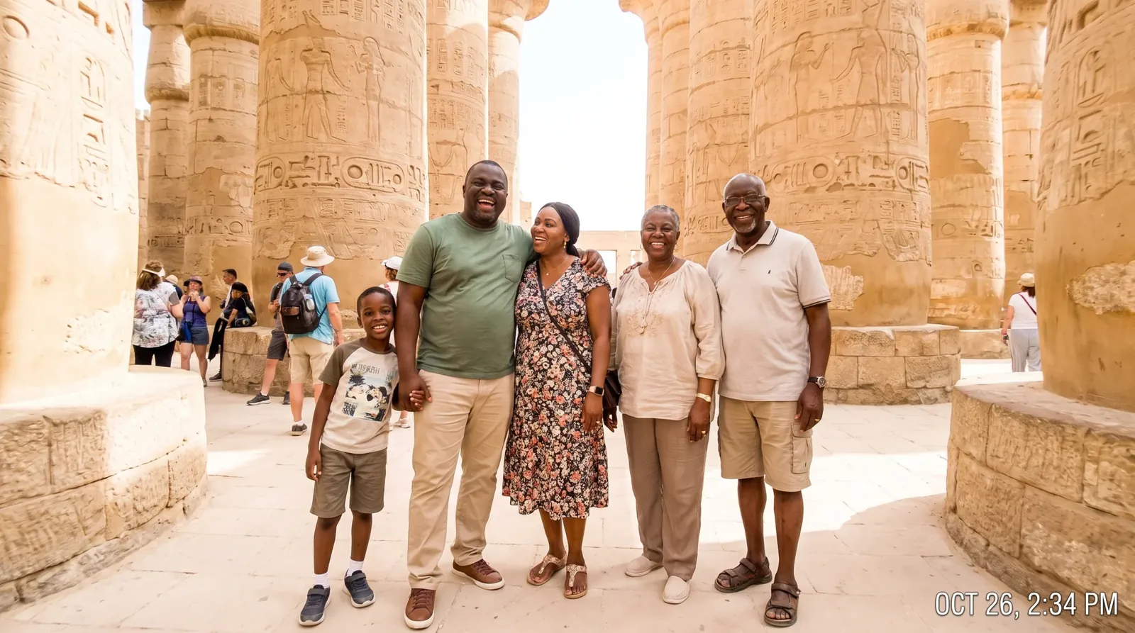 Reisende bei Karnak Temple, Luxor – Luxus 8-tägige Ägypten-Tour: Kairo & Nilkreuzfahrt