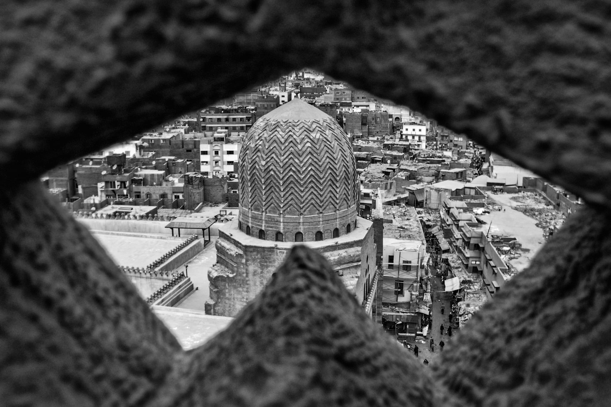View of minaret of Bab Zuweila, Bab Zuweila