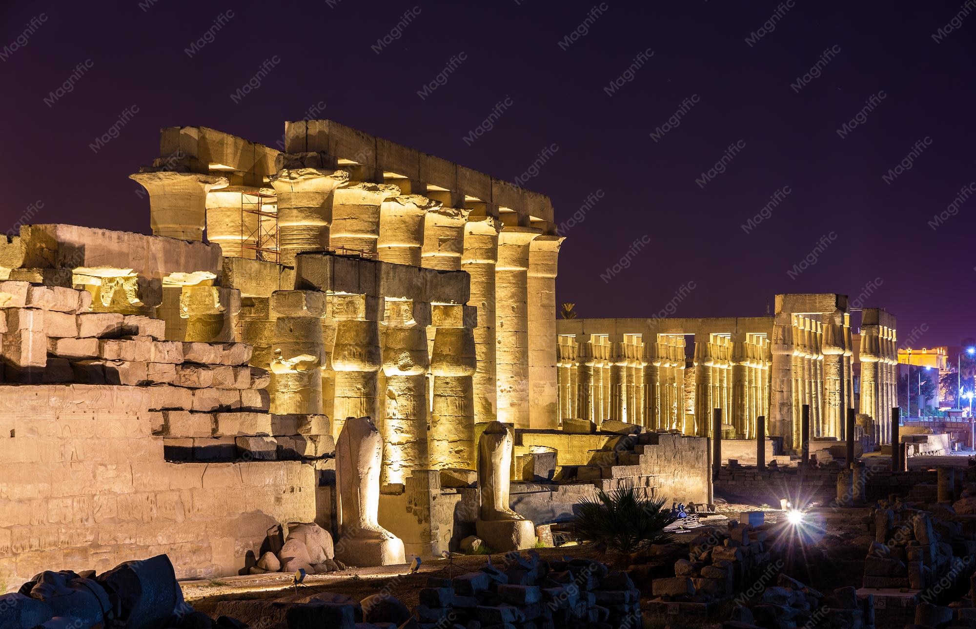 Luxor Temple at night, Luxor