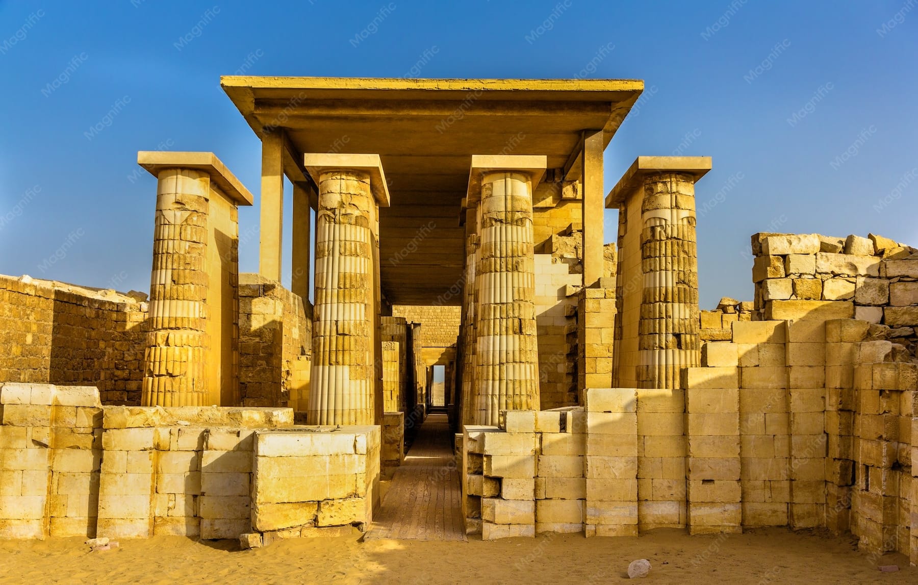 Säulenhalle der Pyramide von Djoser - Saqqara, Stadt Memphis