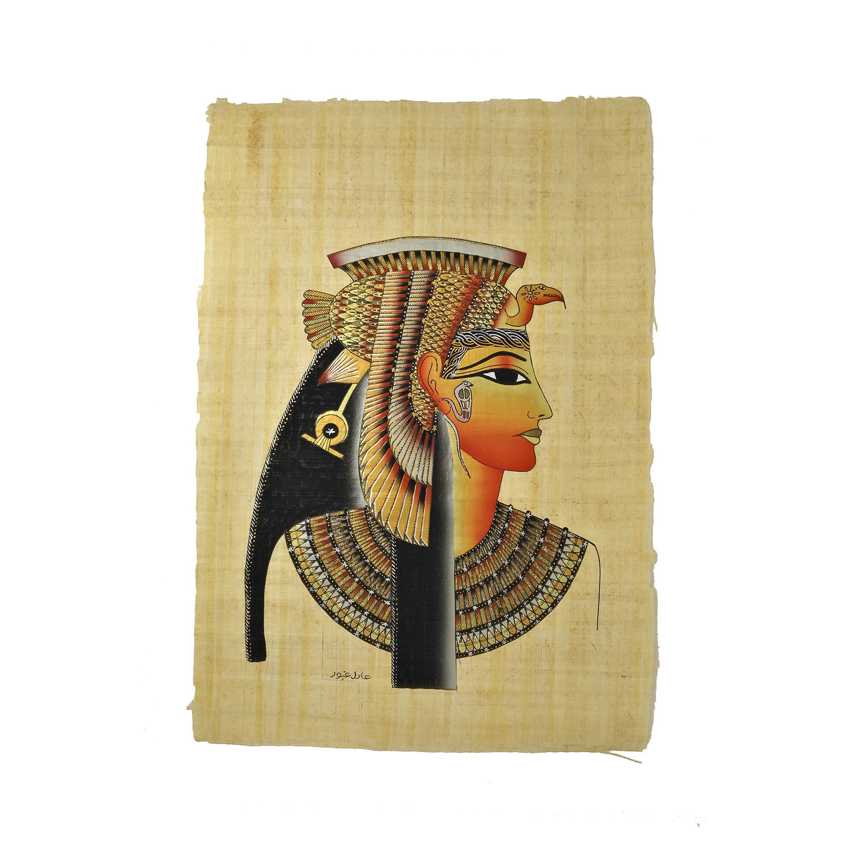 Cleopatra Egyptian souvenir papyrus, Queen Cleopatra