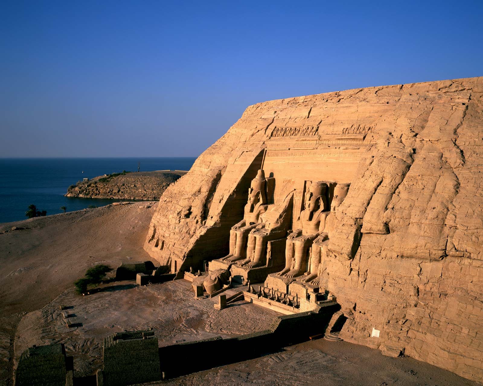 Entrance of temple of Abu Simbel, Middle Kingdom of Egypt